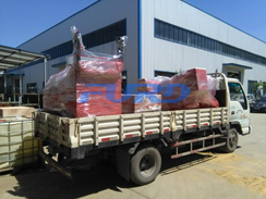 福瑞得機(jī)械手扶雙輪壓路機(jī)，座駕壓路機(jī)正式裝車發(fā)往客戶所在地